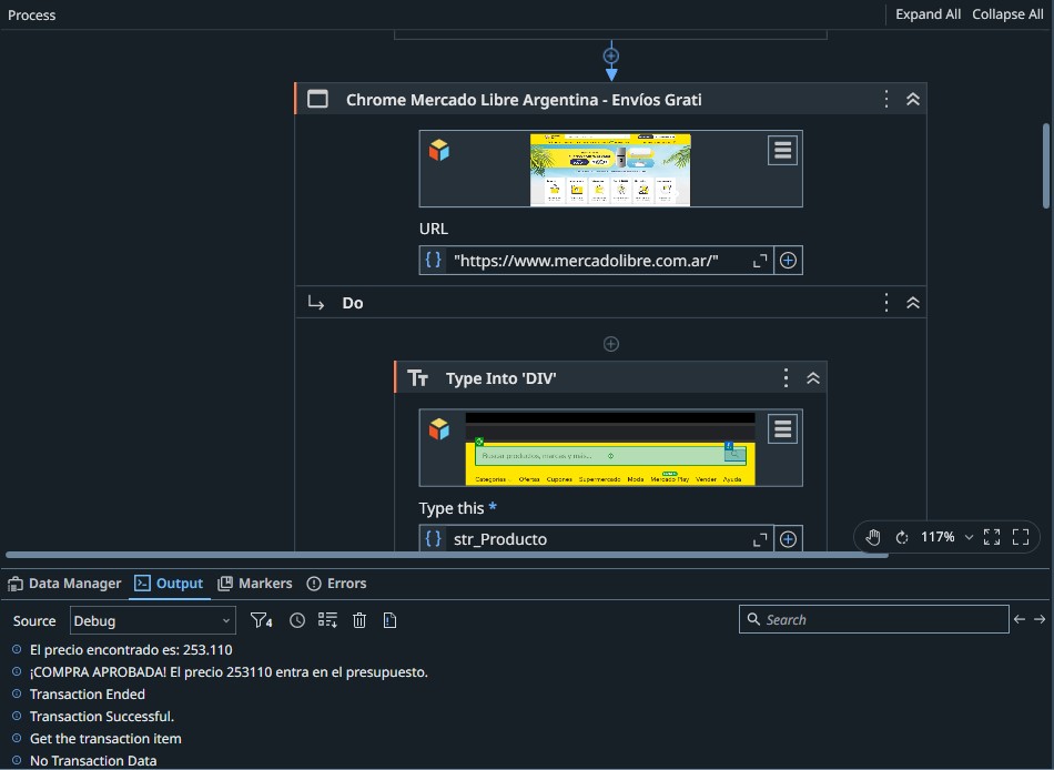 RPA MercadoLibre Automation